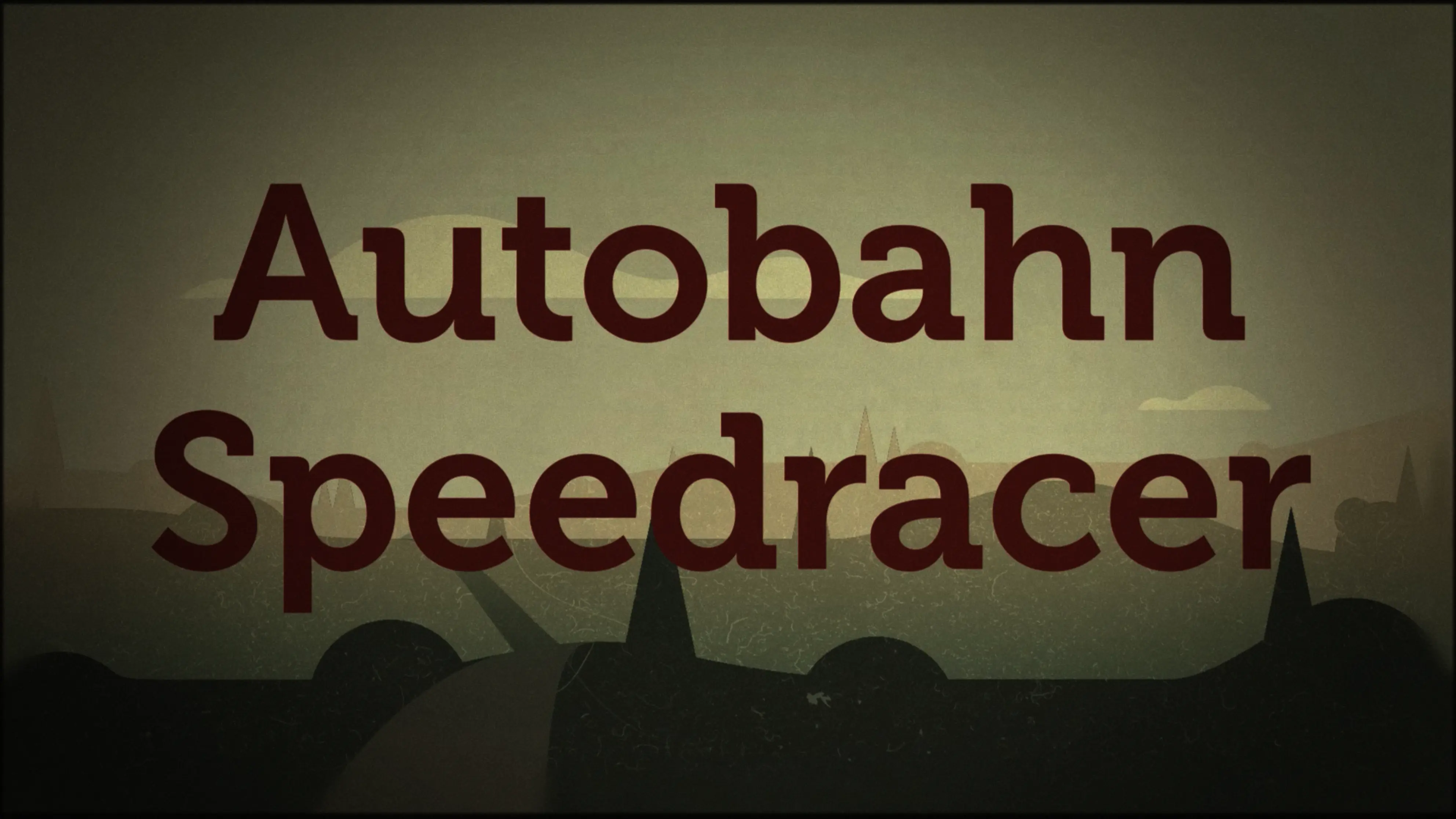 Zweite Szene der Speedracer-Animation: Visualisierung der Autobahn-Teststrecke und Vorbereitung des Rekordversuchs im Jahr 1938